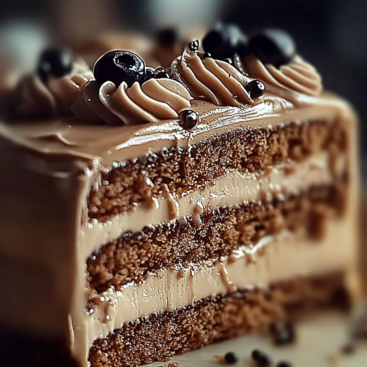 Caramel Coffee Buttercream Cake