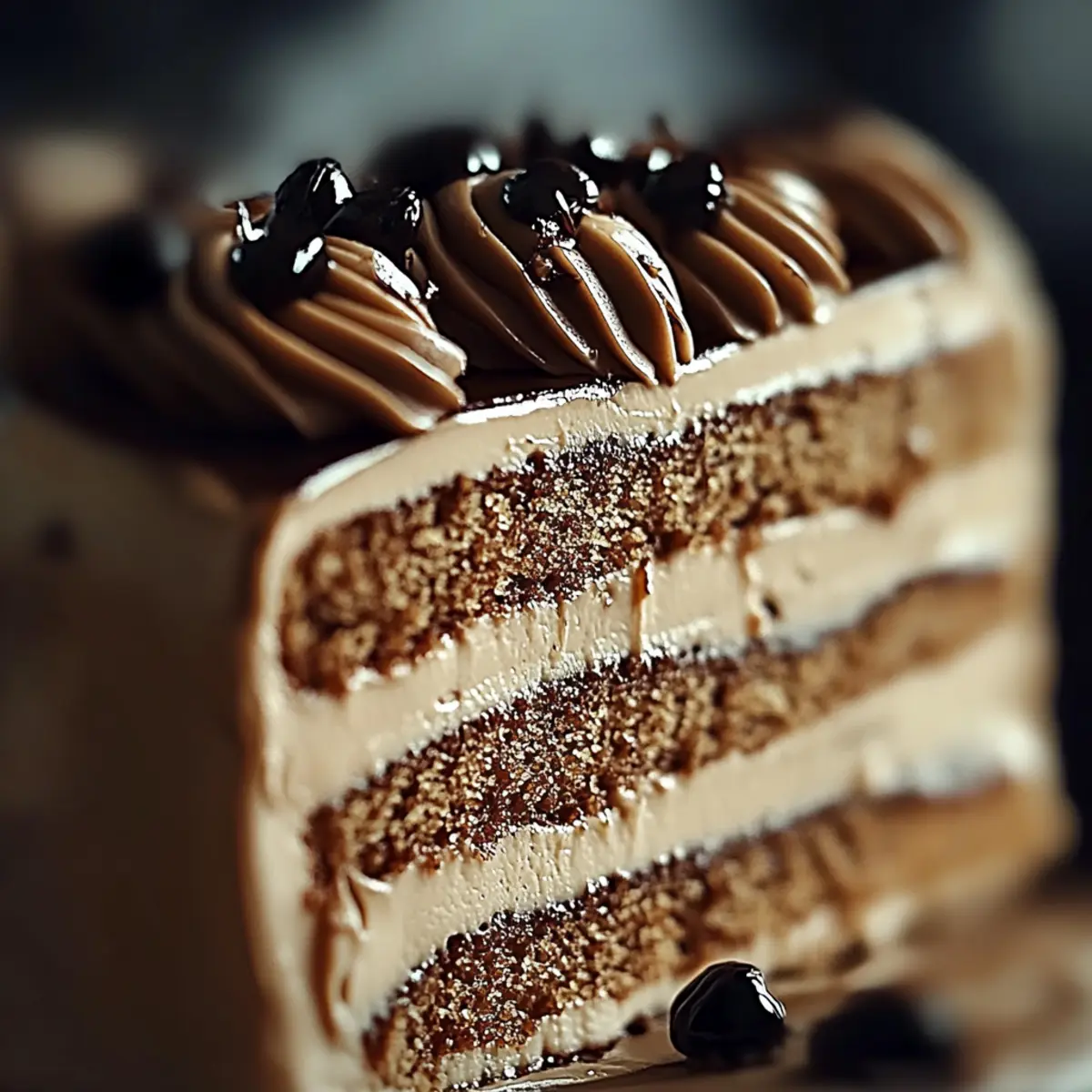 Caramel Coffee Buttercream Cake