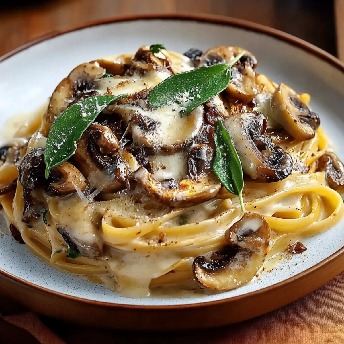 Caramelized Leek and Mushroom Gruyere Pasta