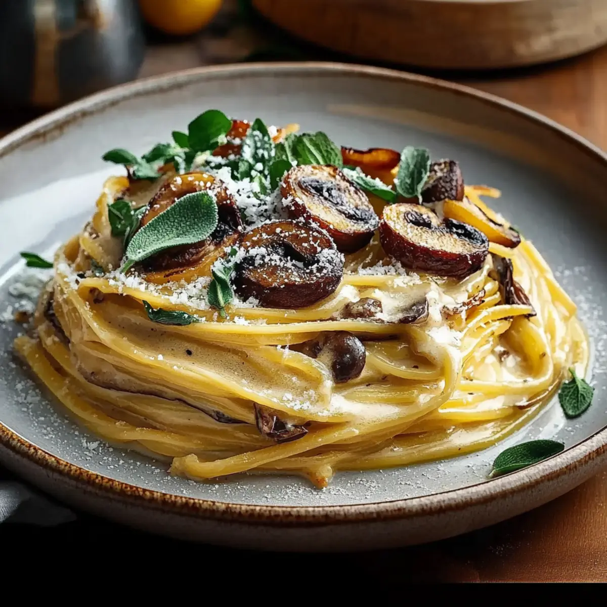 Caramelized Leek and Mushroom Gruyere Pasta