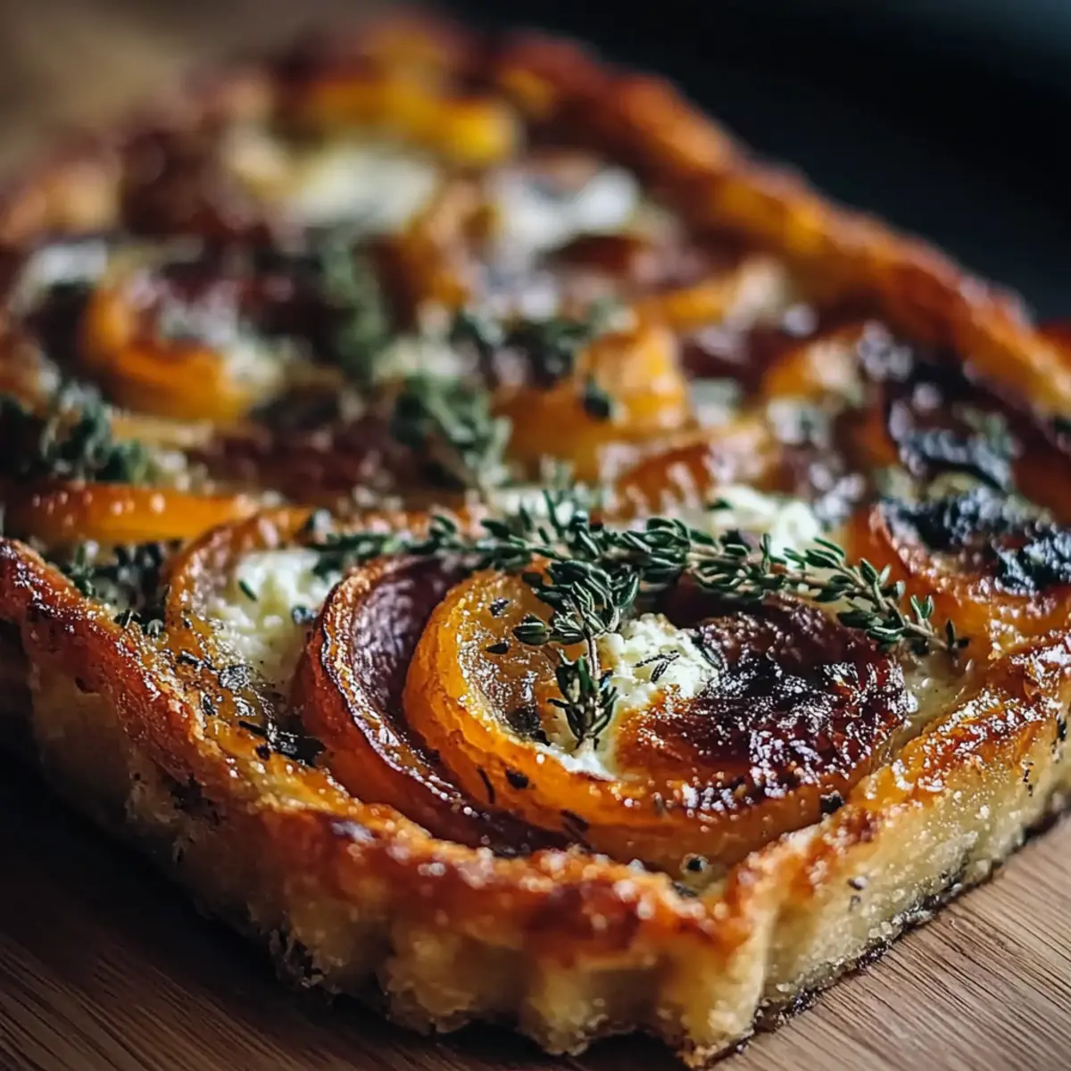 Caramelized Onion Butternut Squash Tart