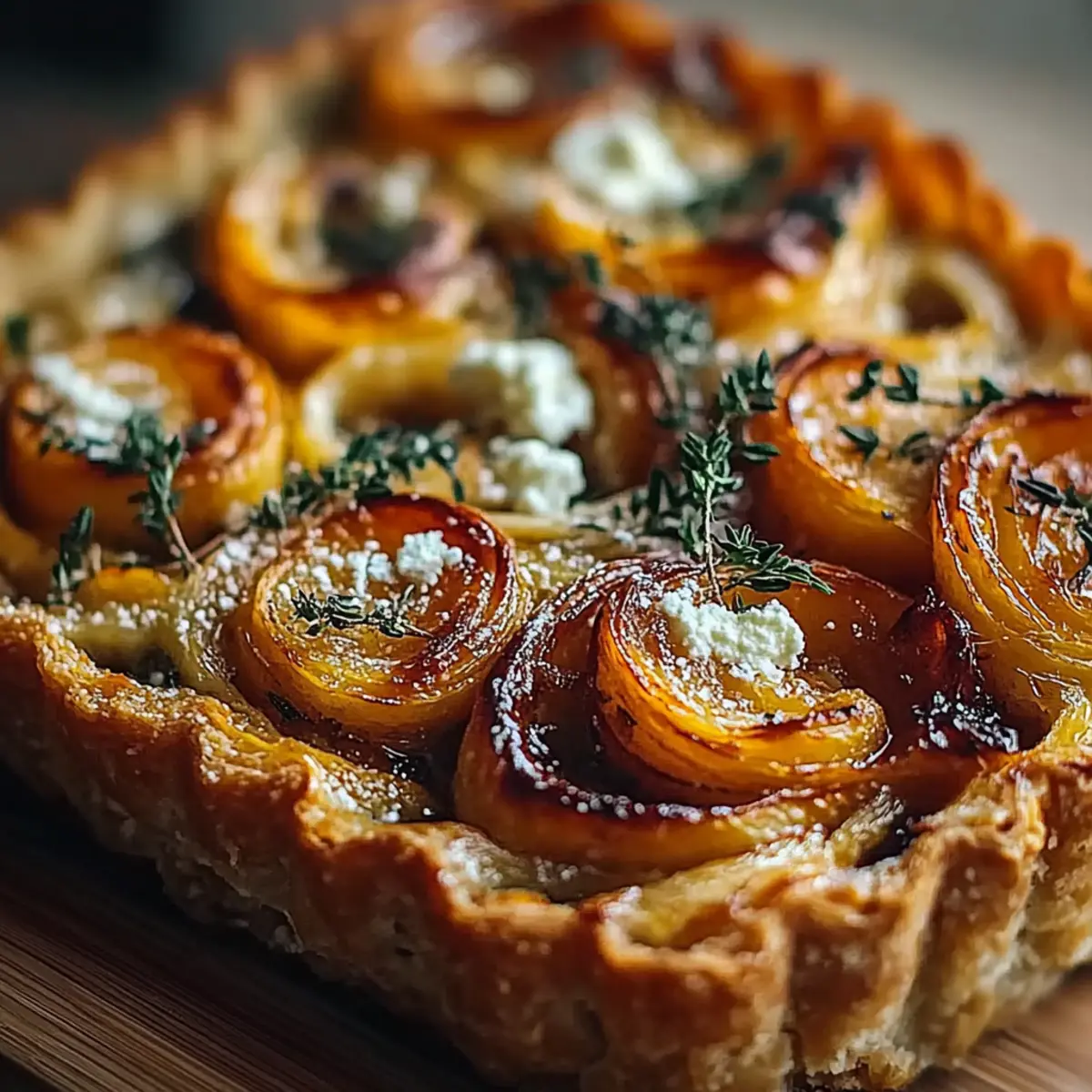 Caramelized Onion Butternut Squash Tart