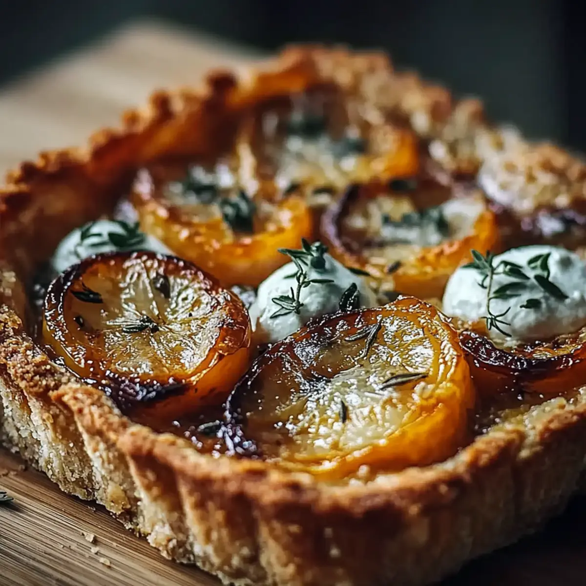 Caramelized Onion Butternut Squash Tart