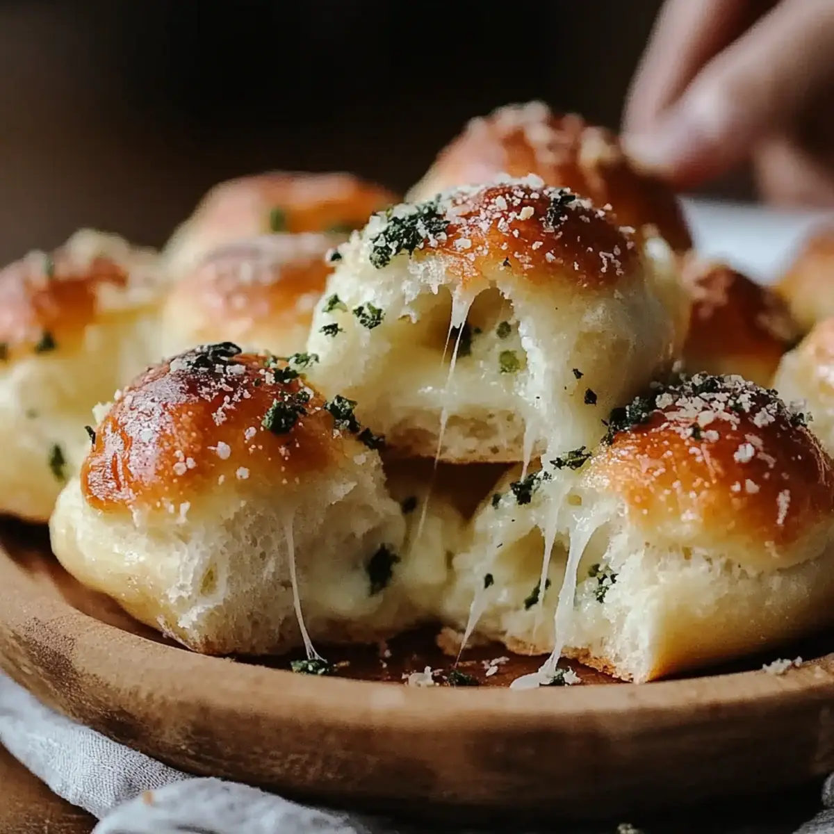 Cheese-Filled Garlic Knots