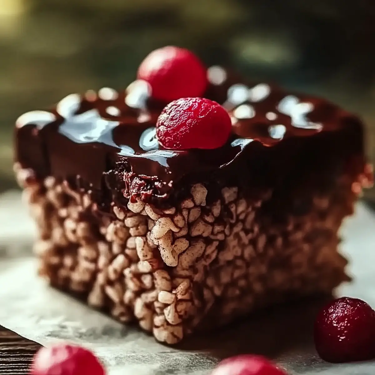 Chocolate Covered Cherry Rice Krispies
