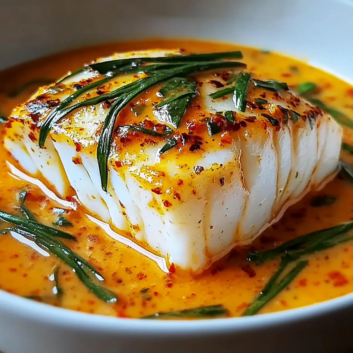 Cod in Roasted Red Pepper Sauce