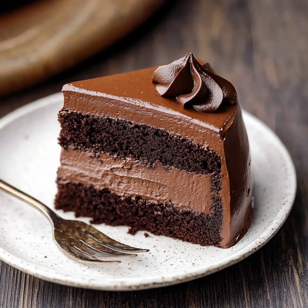 Dark Chocolate Mousse Cake