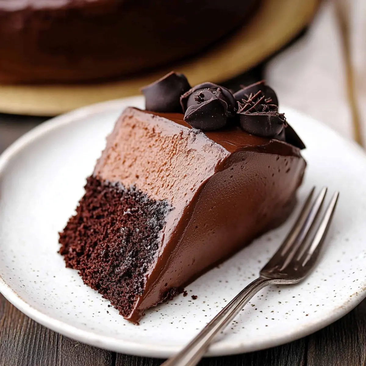 Dark Chocolate Mousse Cake
