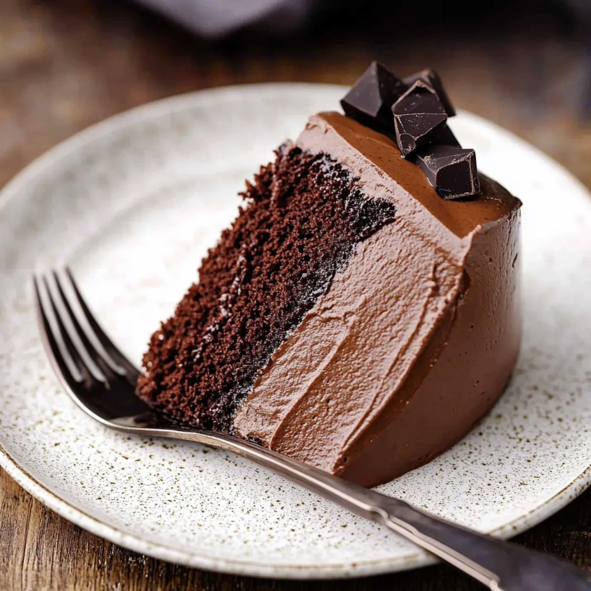 Dark Chocolate Mousse Cake