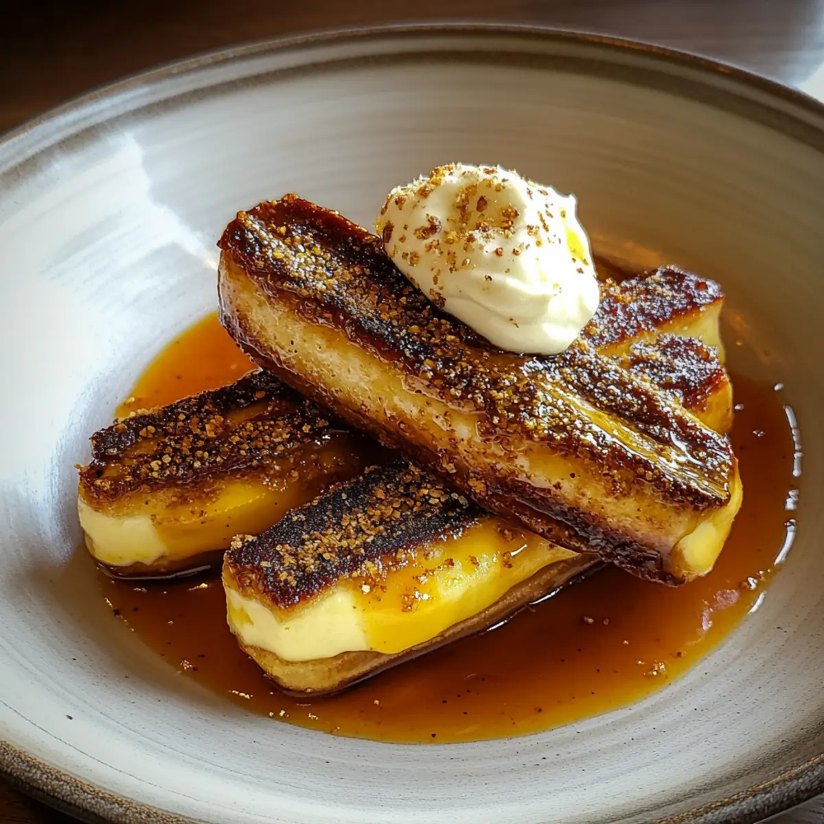 Fried Bananas with Cinnamon Butter Sauce