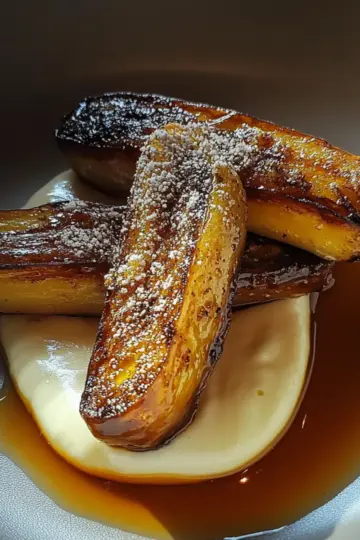Fried Bananas with Cinnamon Butter Sauce