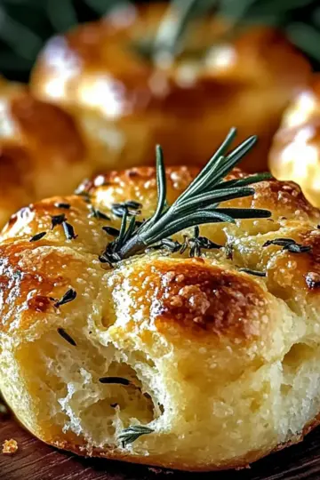 Garlic Rosemary Focaccia Muffins