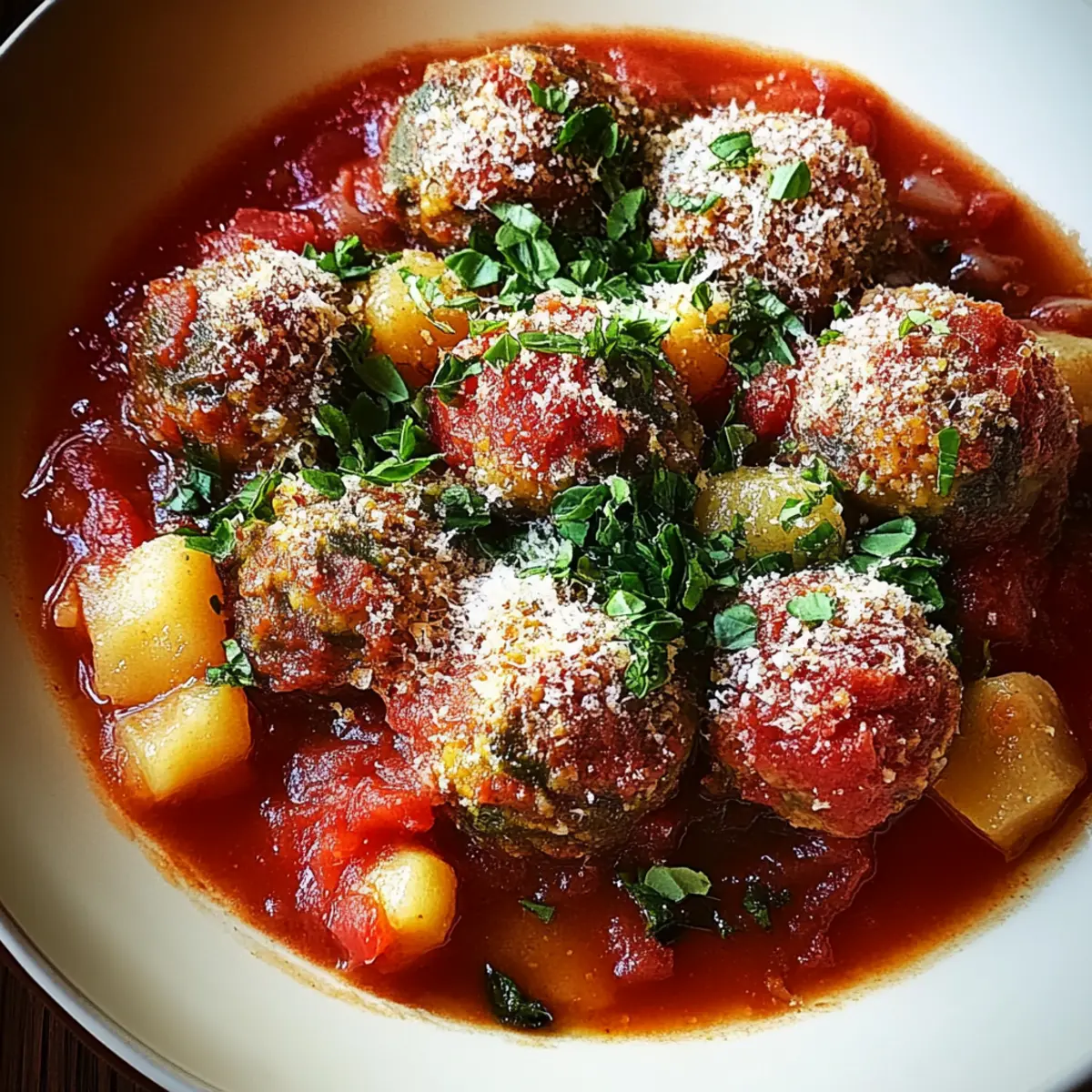 Hearty Spiced Italian Meatball Stew