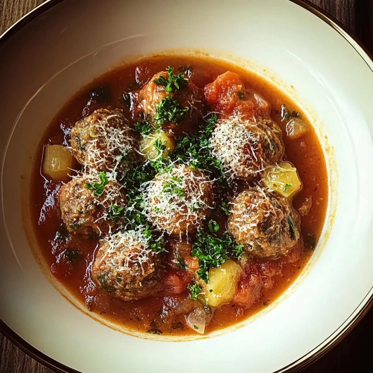 Hearty Spiced Italian Meatball Stew