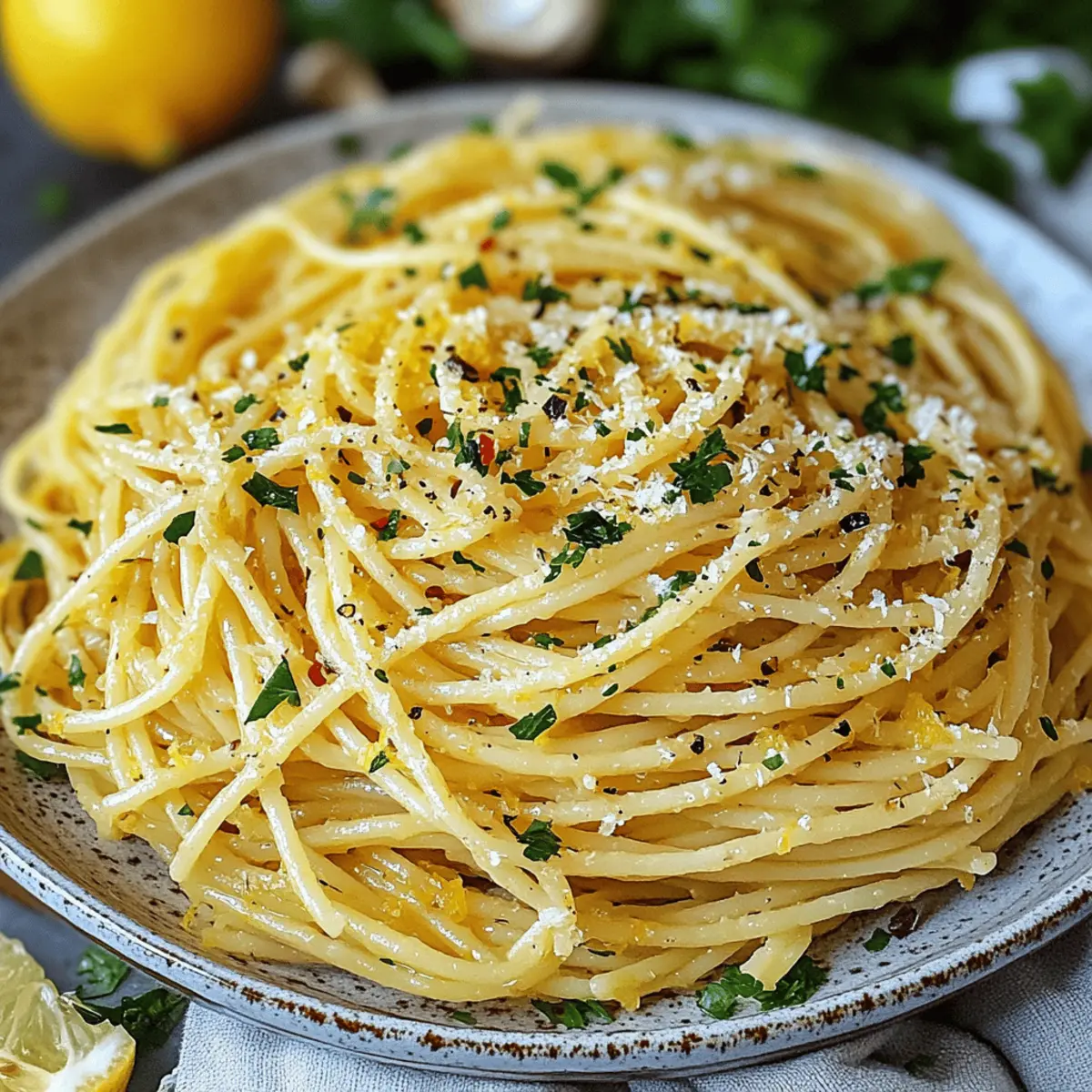 Italian Lemon Garlic Pasta