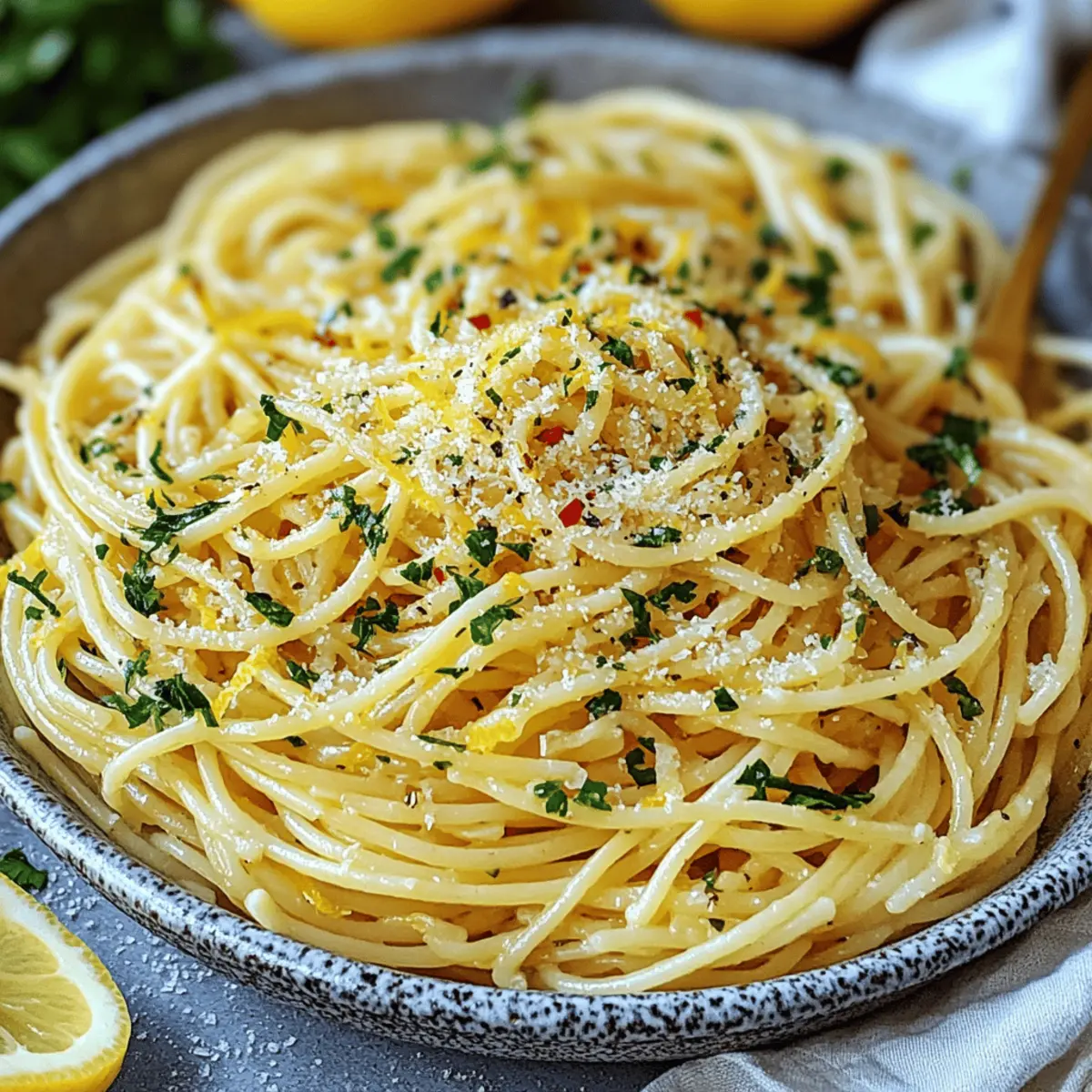 Italian Lemon Garlic Pasta