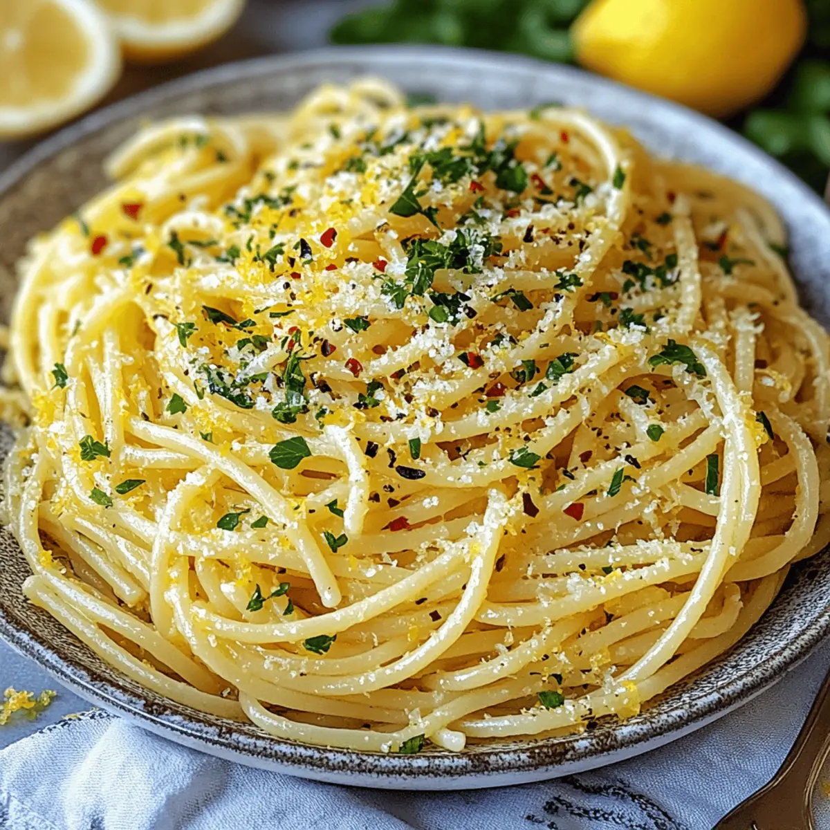 Italian Lemon Garlic Pasta