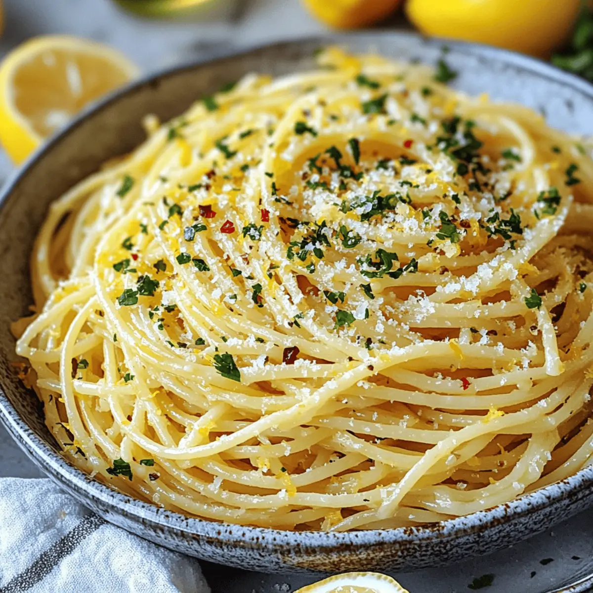 Italian Lemon Garlic Pasta