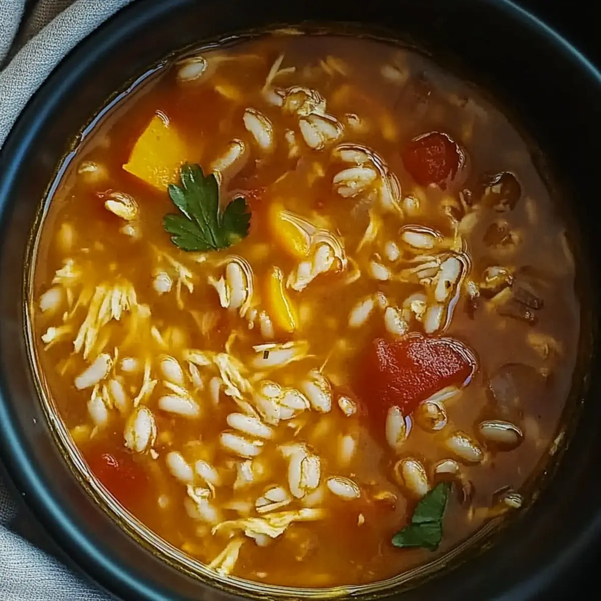 Mexican Chicken Rice Soup