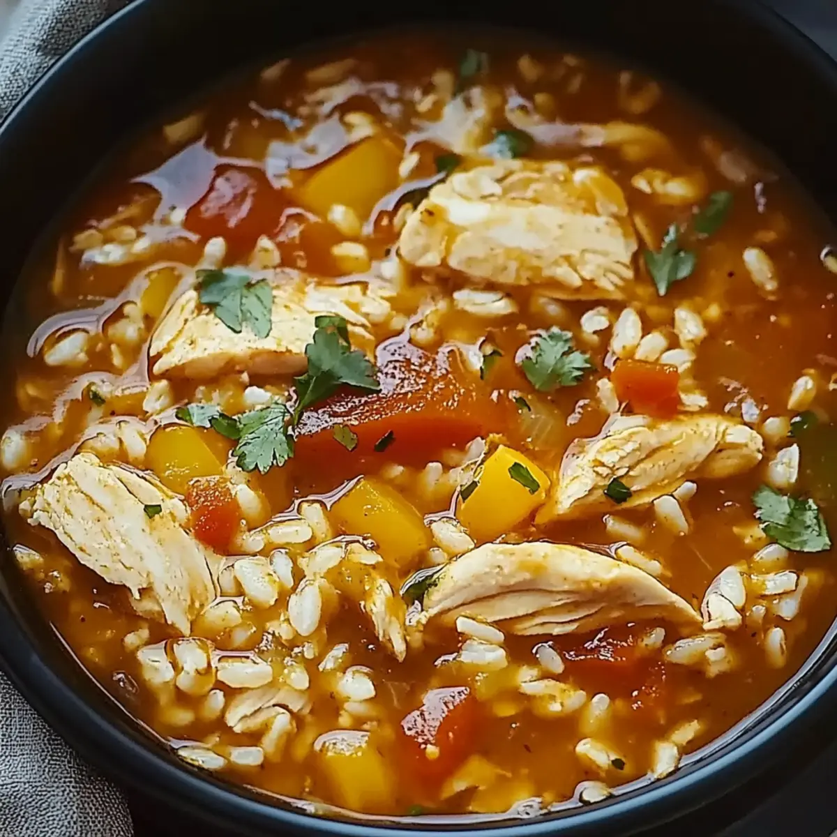 Mexican Chicken Rice Soup