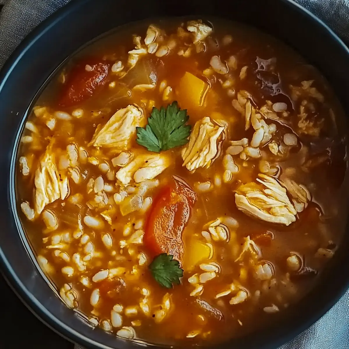 Mexican Chicken Rice Soup