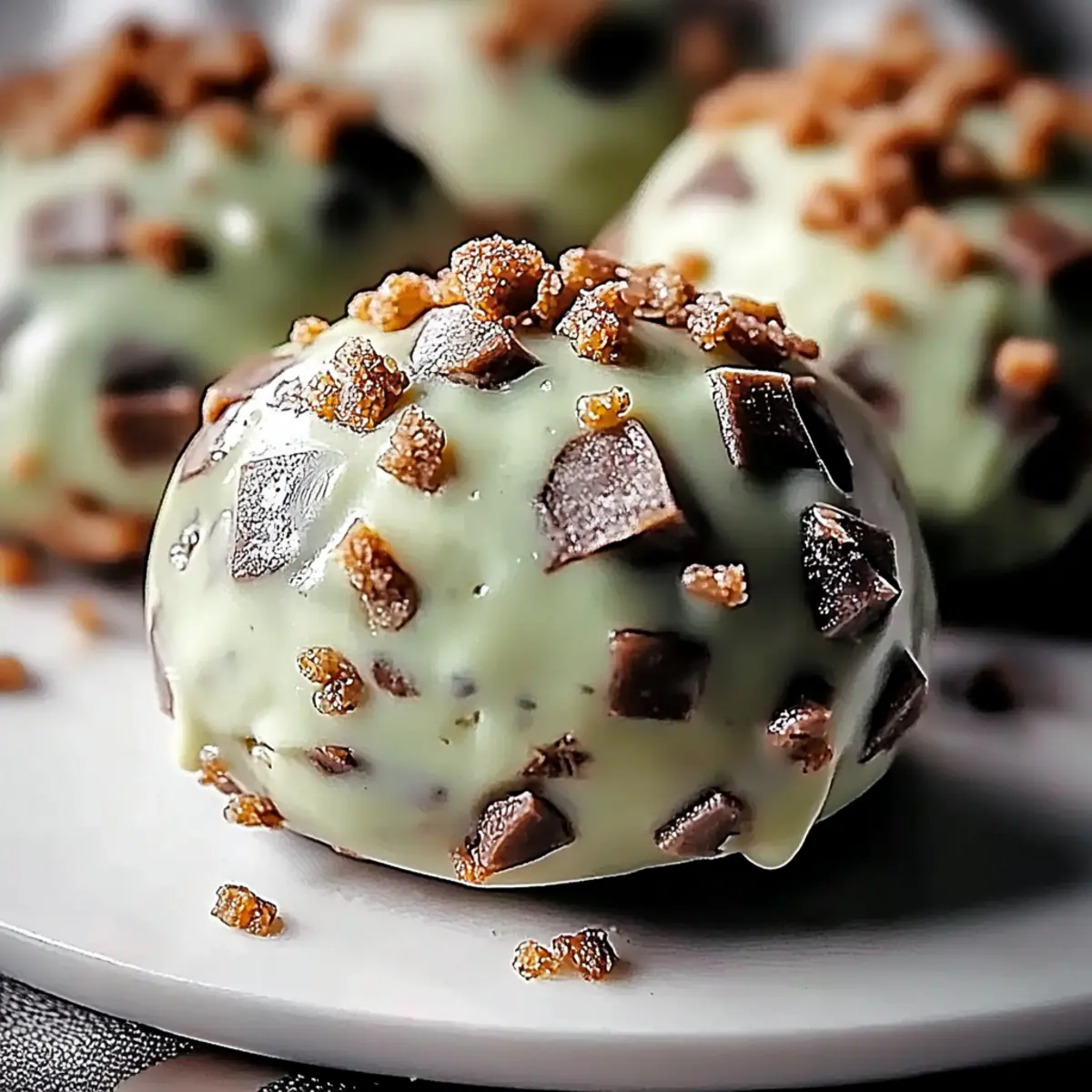 Mint Chocolate Chip Protein Balls
