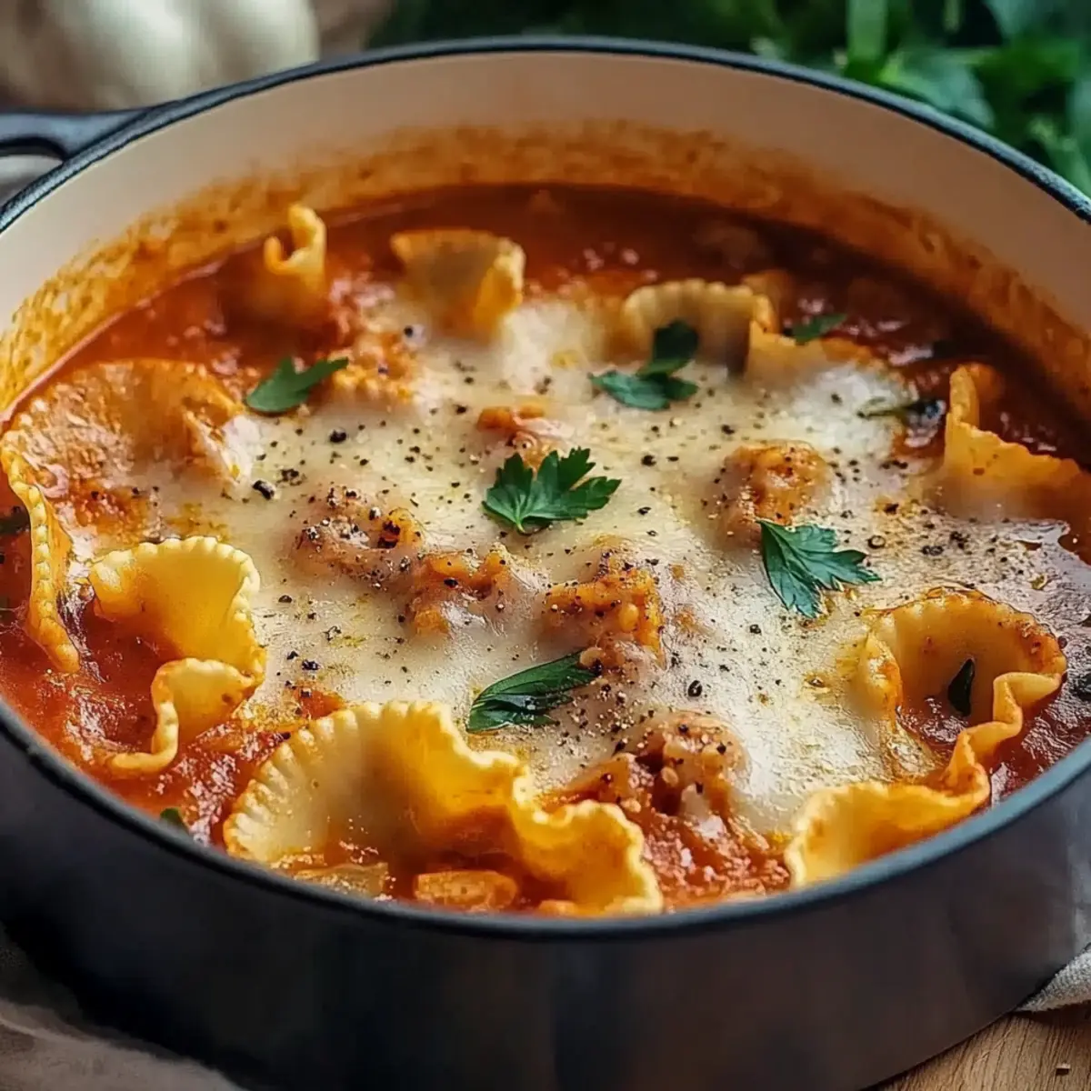 One Pot Ravioli Soup