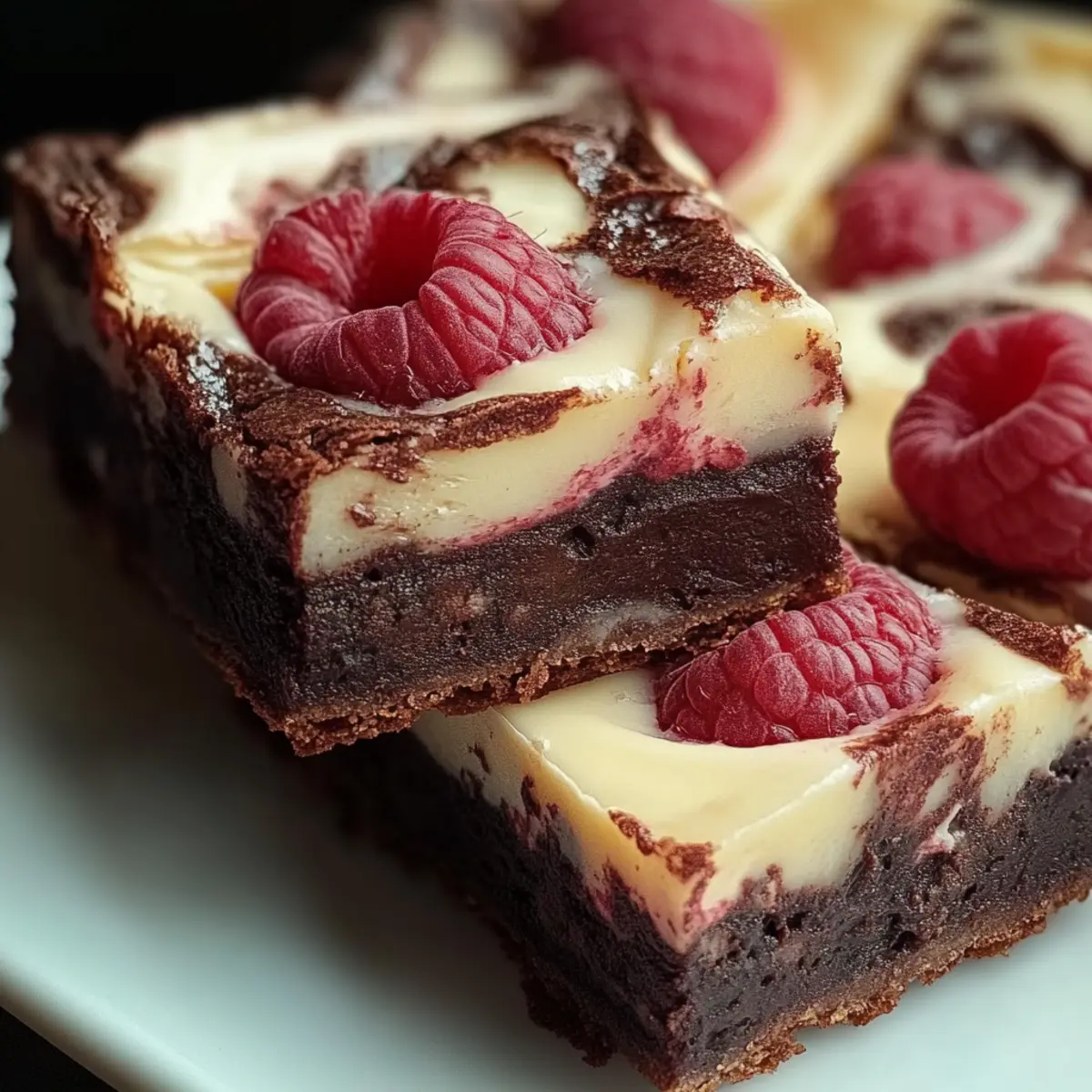 Raspberry Swirl Brownies