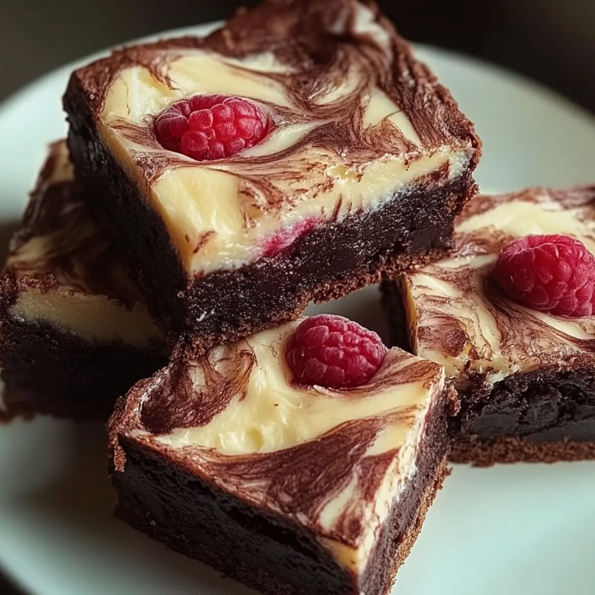 Raspberry Swirl Brownies