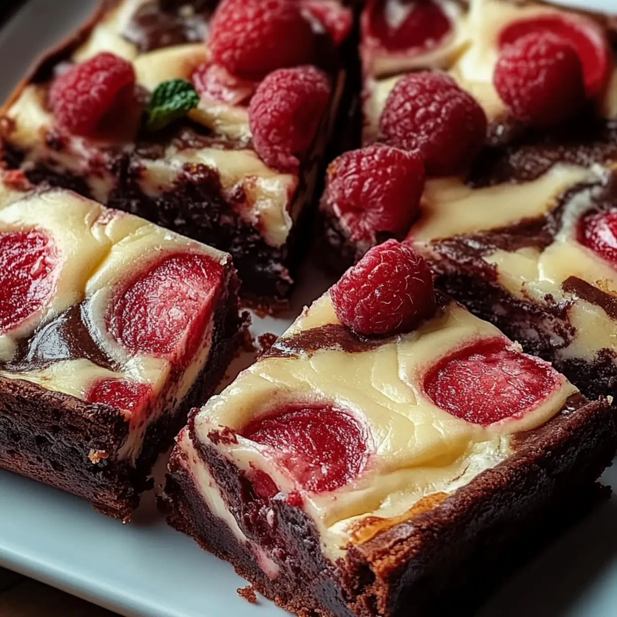 Raspberry Swirl Brownies