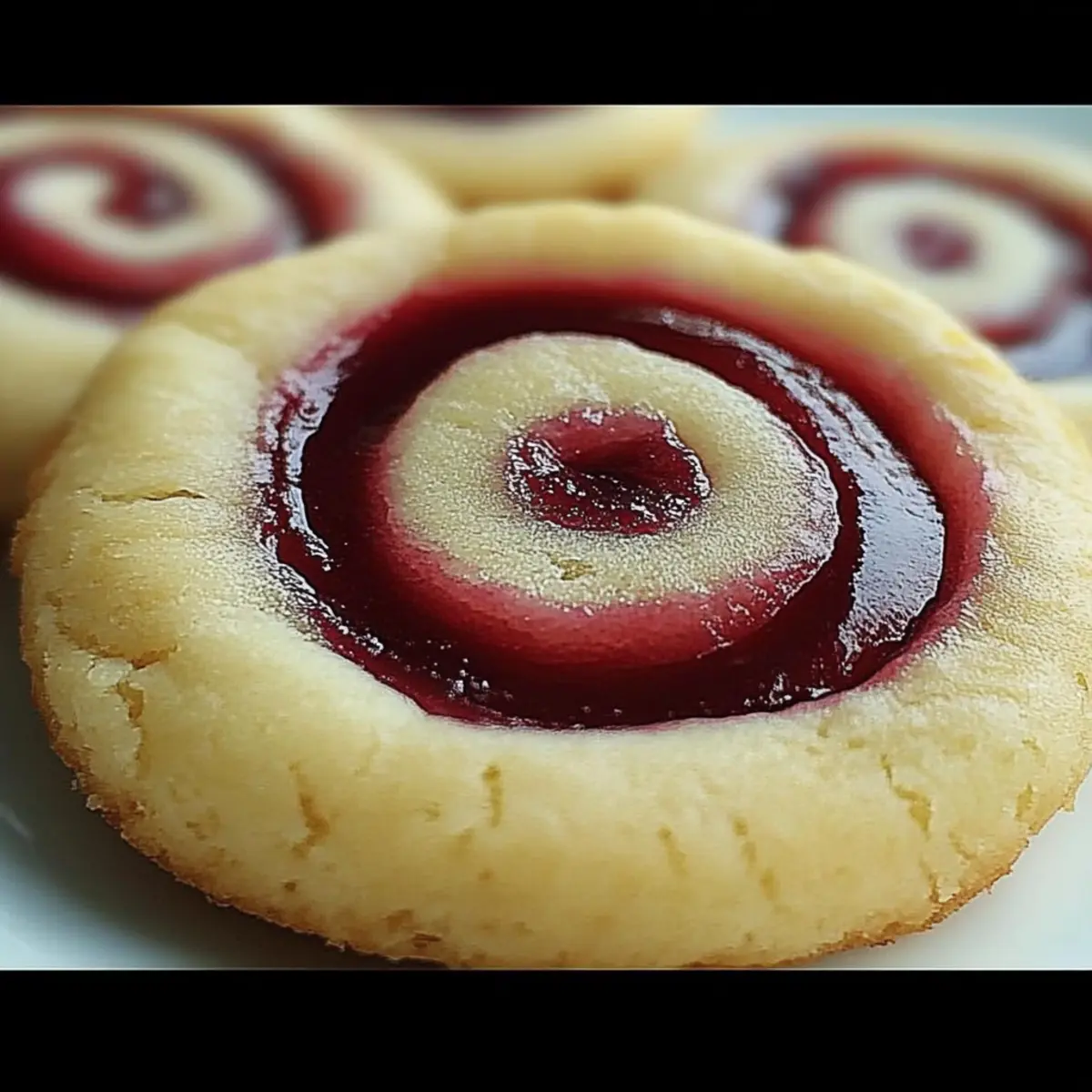 Raspberry Swirl Shortbread Cookies