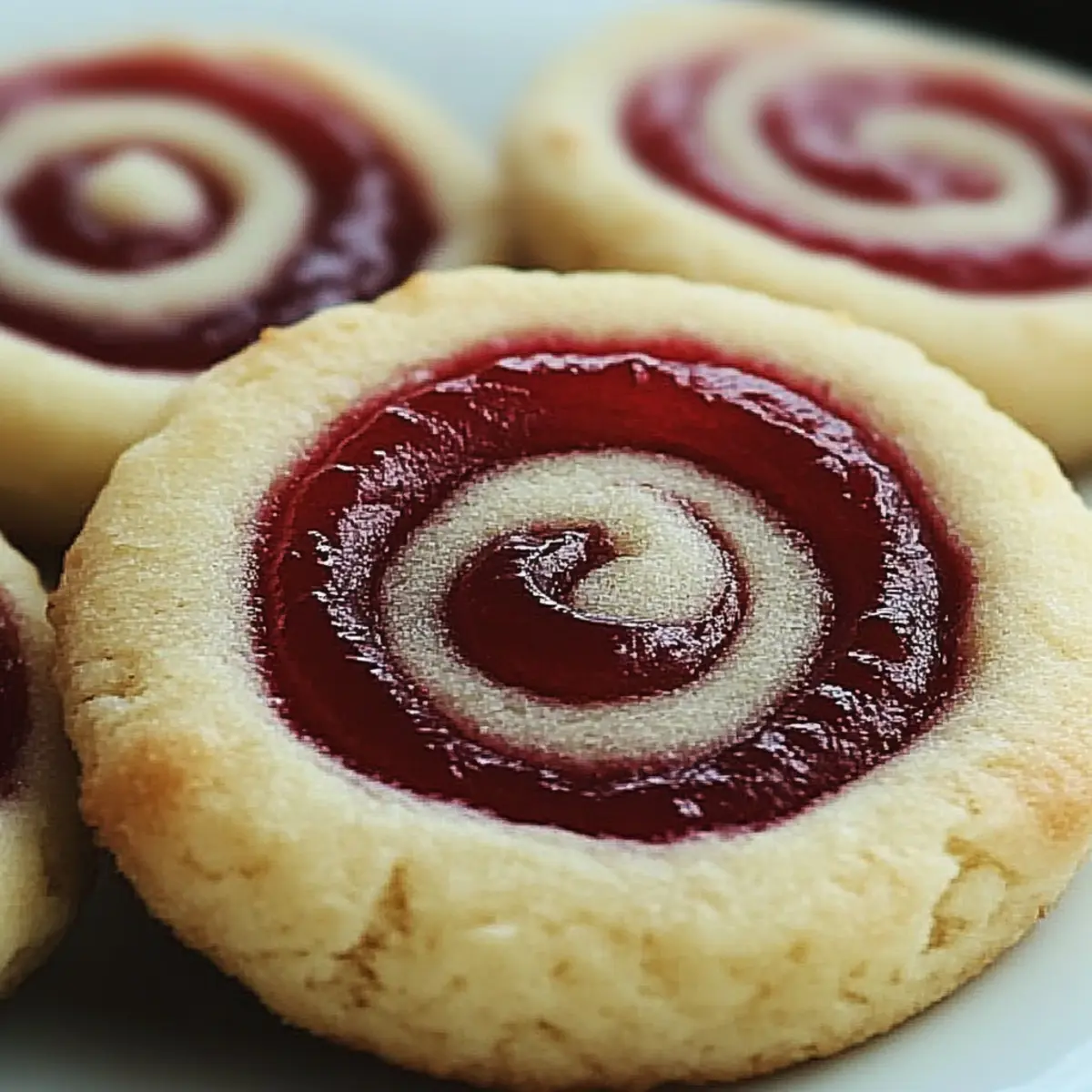 Raspberry Swirl Shortbread Cookies