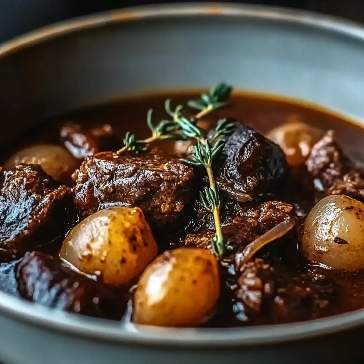 Slow-Cooked Beef Bourguignon