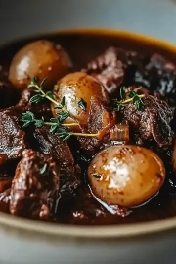 Slow-Cooked Beef Bourguignon