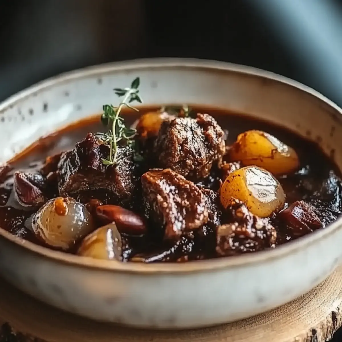 Slow-Cooked Beef Bourguignon