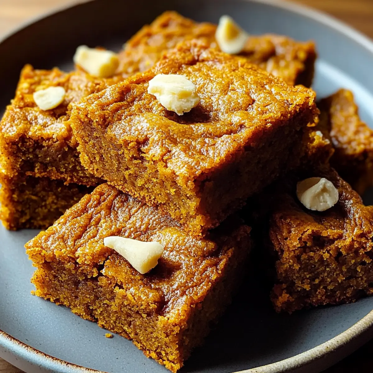Spiced Baked Pumpkin Blondies