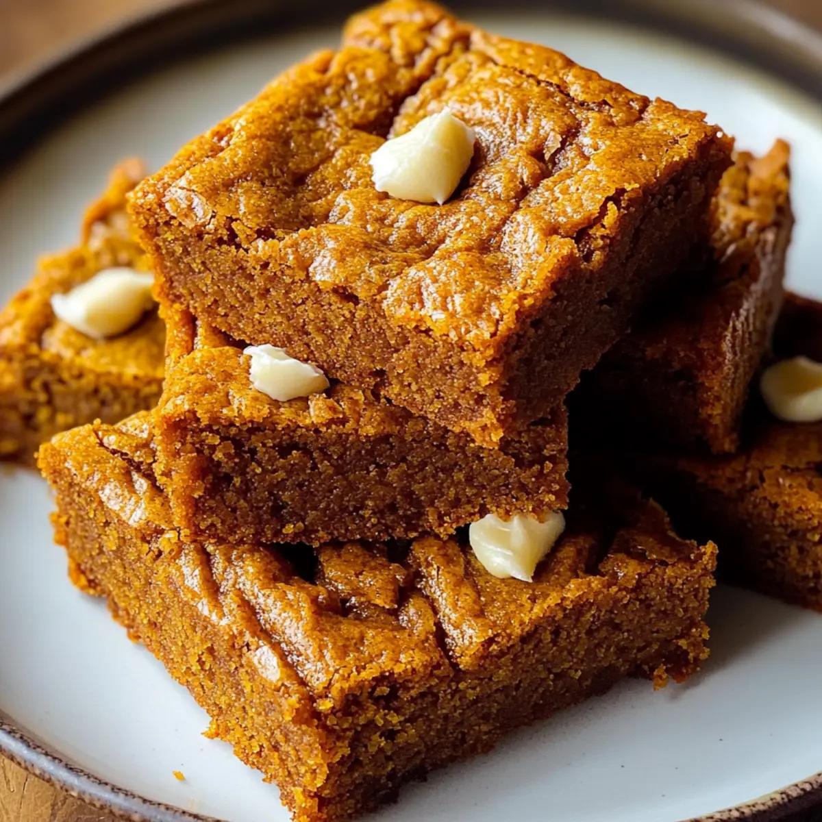 Spiced Baked Pumpkin Blondies