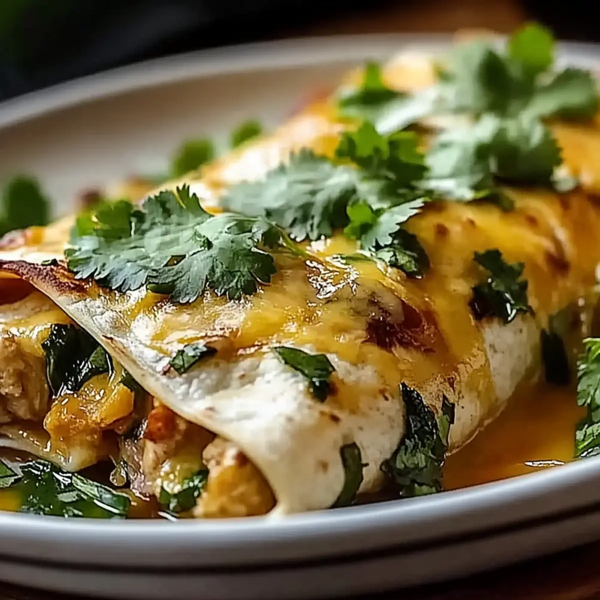 Spicy Hatch Chile Enchiladas
