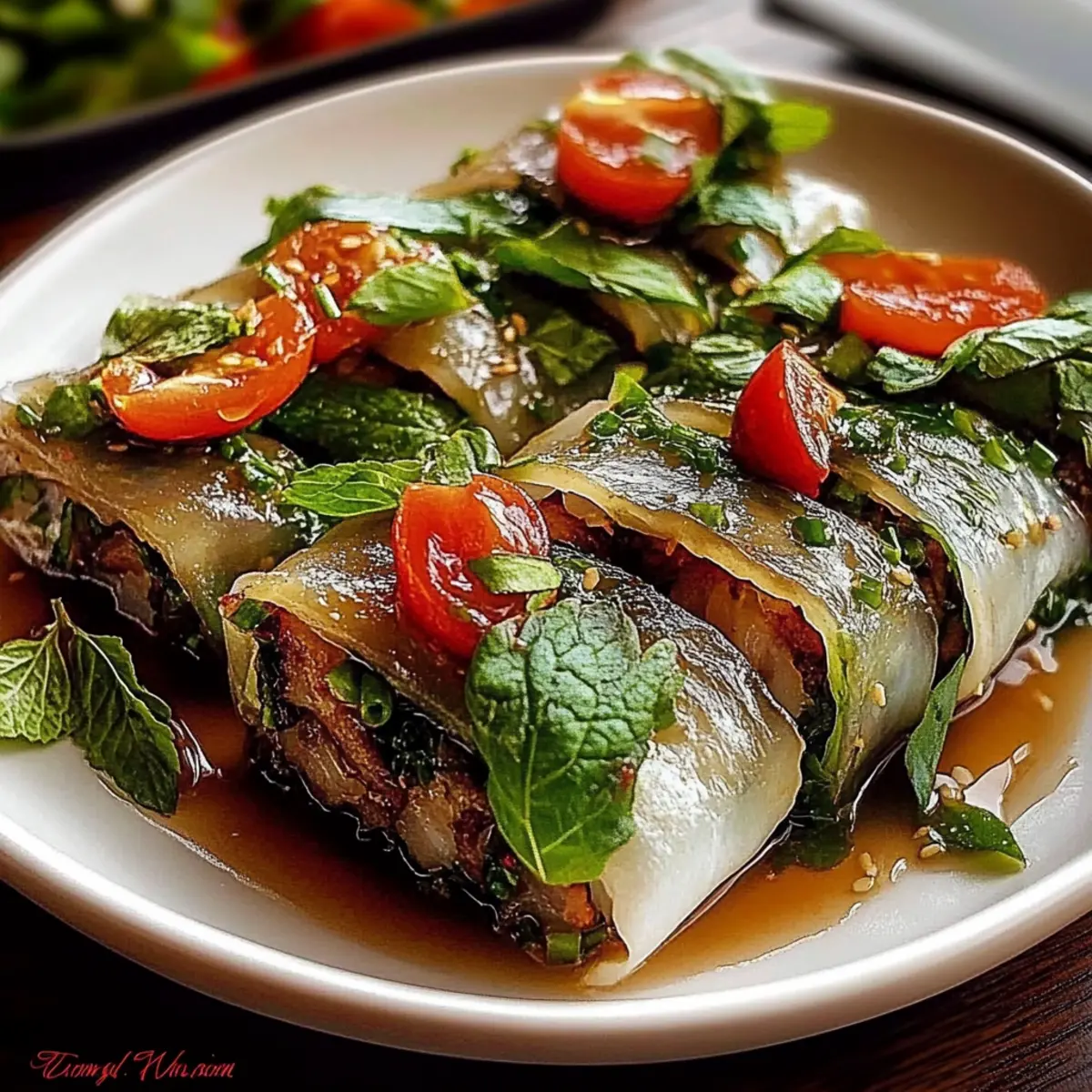 Thai Basil Beef Rolls