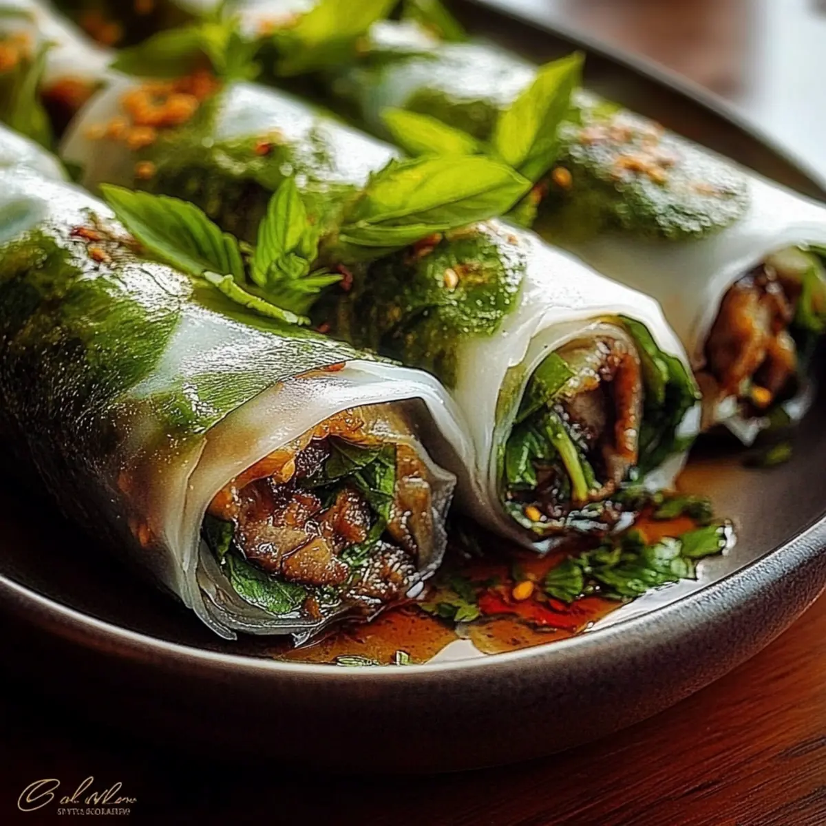 Thai Basil Beef Rolls