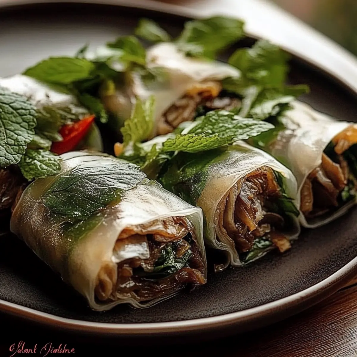 Thai Basil Beef Rolls