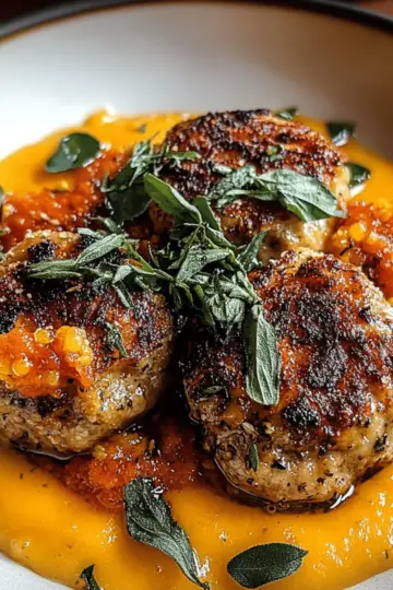 Turkey Meatballs in Pumpkin Sage Sauce