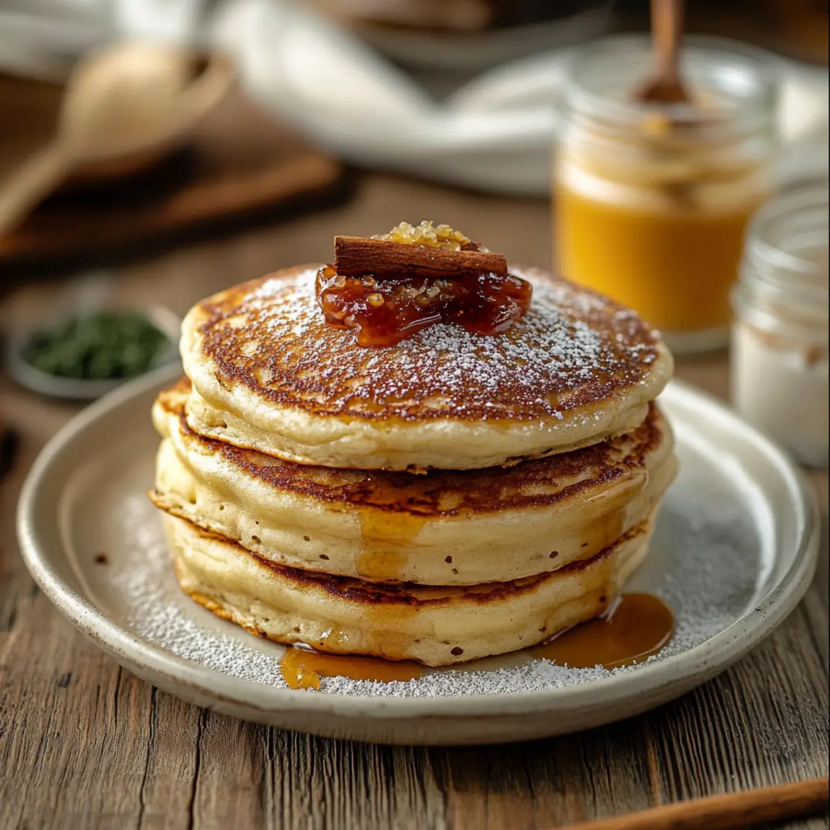 Vanilla Cinnamon Buttermilk Pancakes