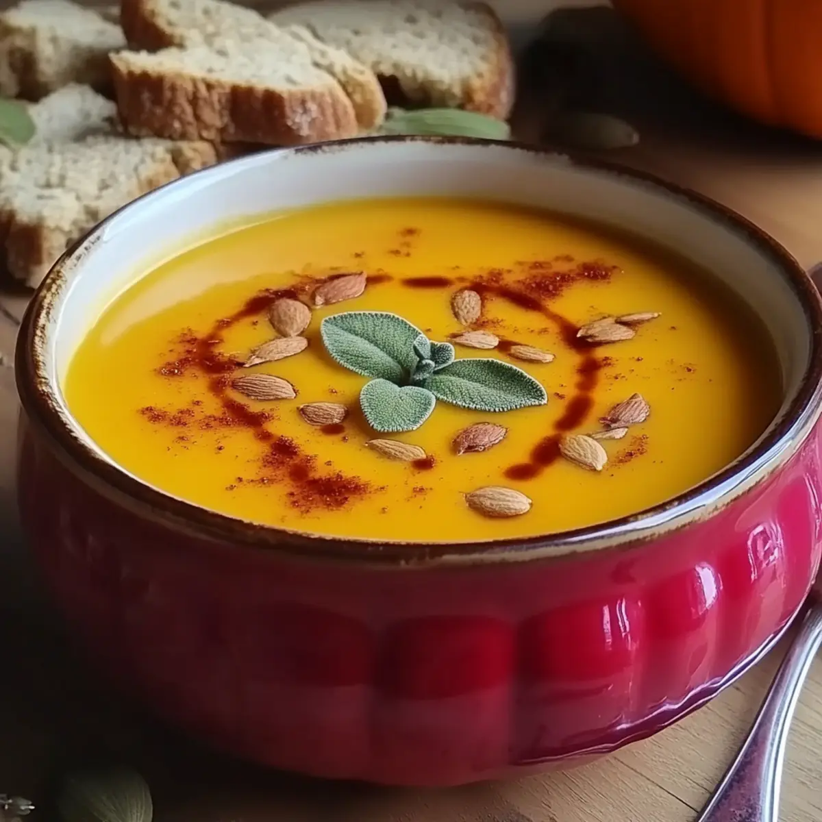 Autumn-Spiced Roasted Pumpkin Soup