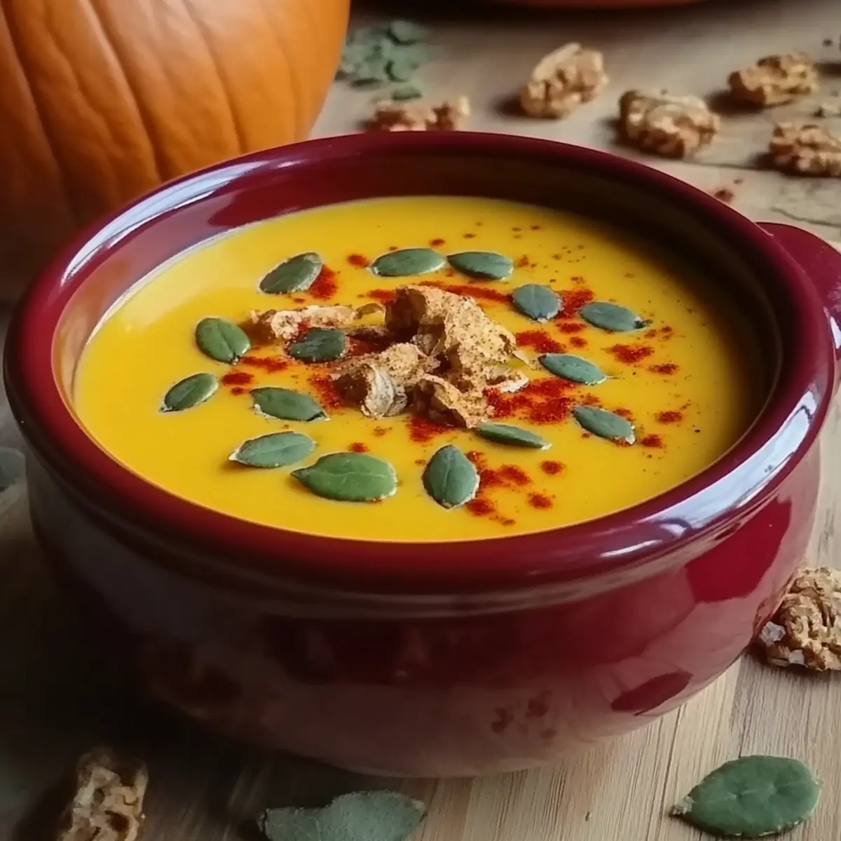 Autumn-Spiced Roasted Pumpkin Soup