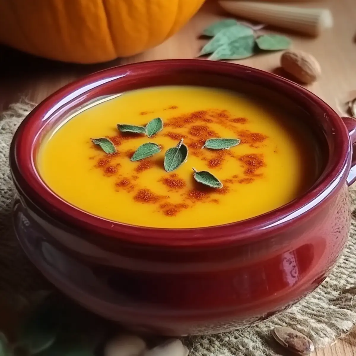 Autumn-Spiced Roasted Pumpkin Soup