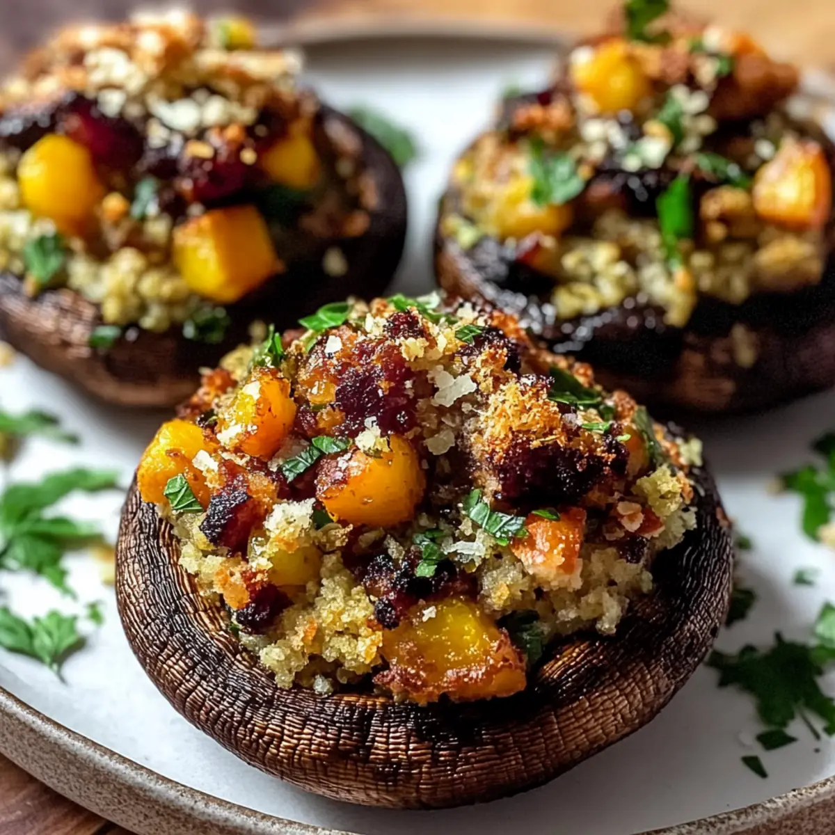 Autumn Harvest Stuffed Portobello Mushrooms