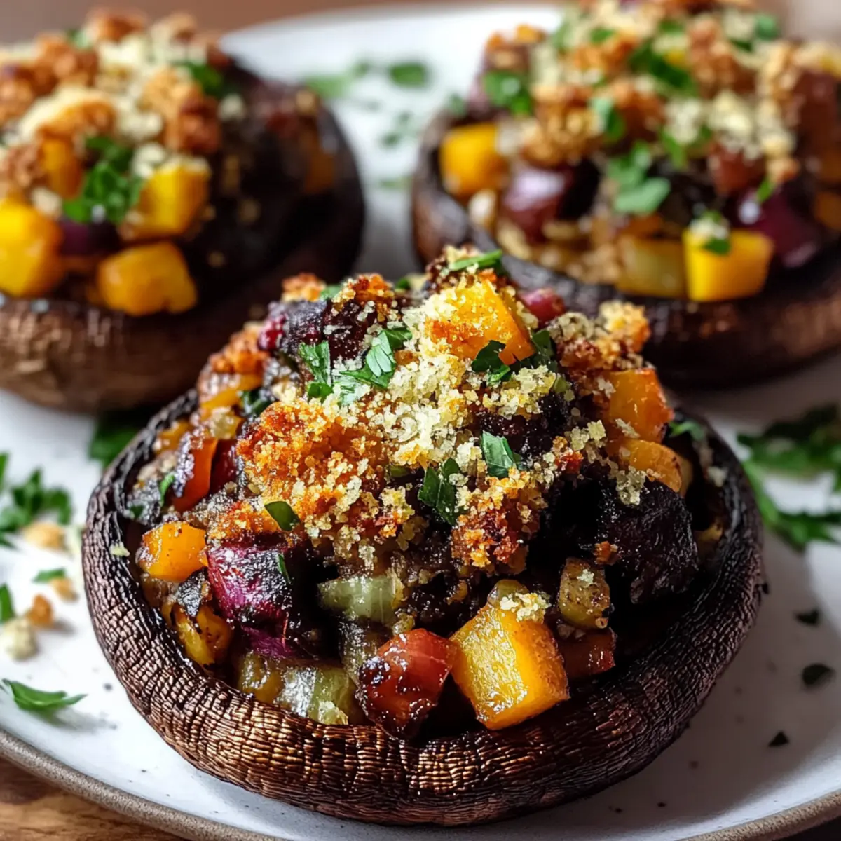 Autumn Harvest Stuffed Portobello Mushrooms