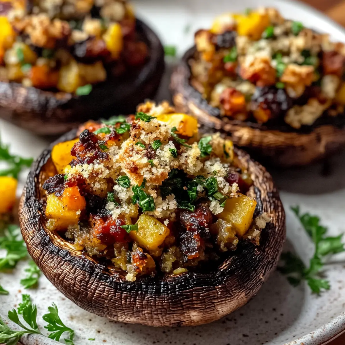Autumn Harvest Stuffed Portobello Mushrooms
