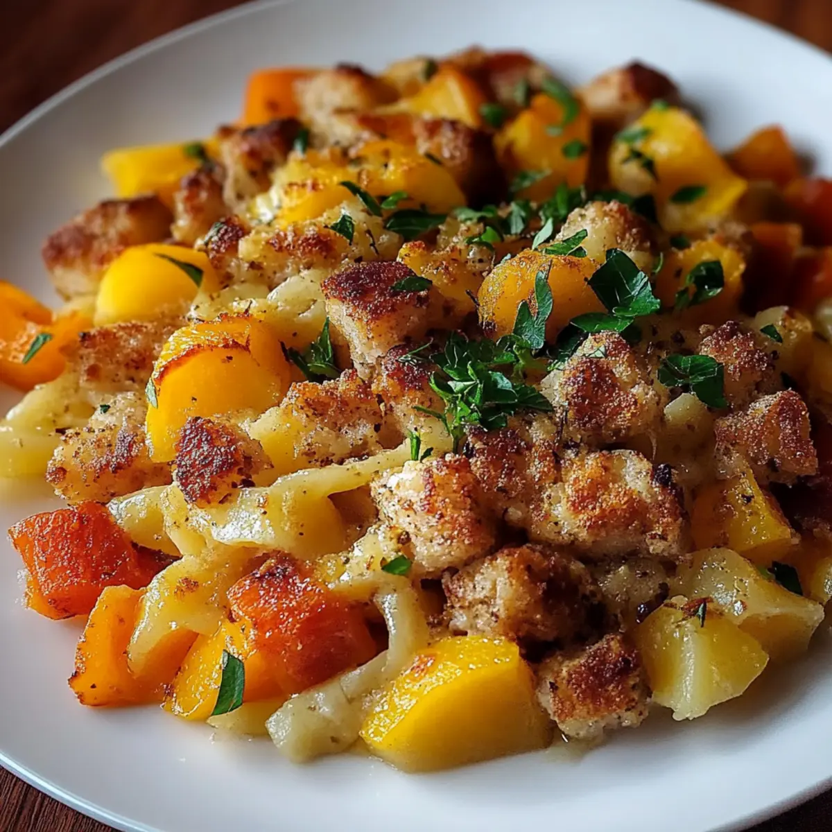 Butternut Squash and Apple Hash with Sausage